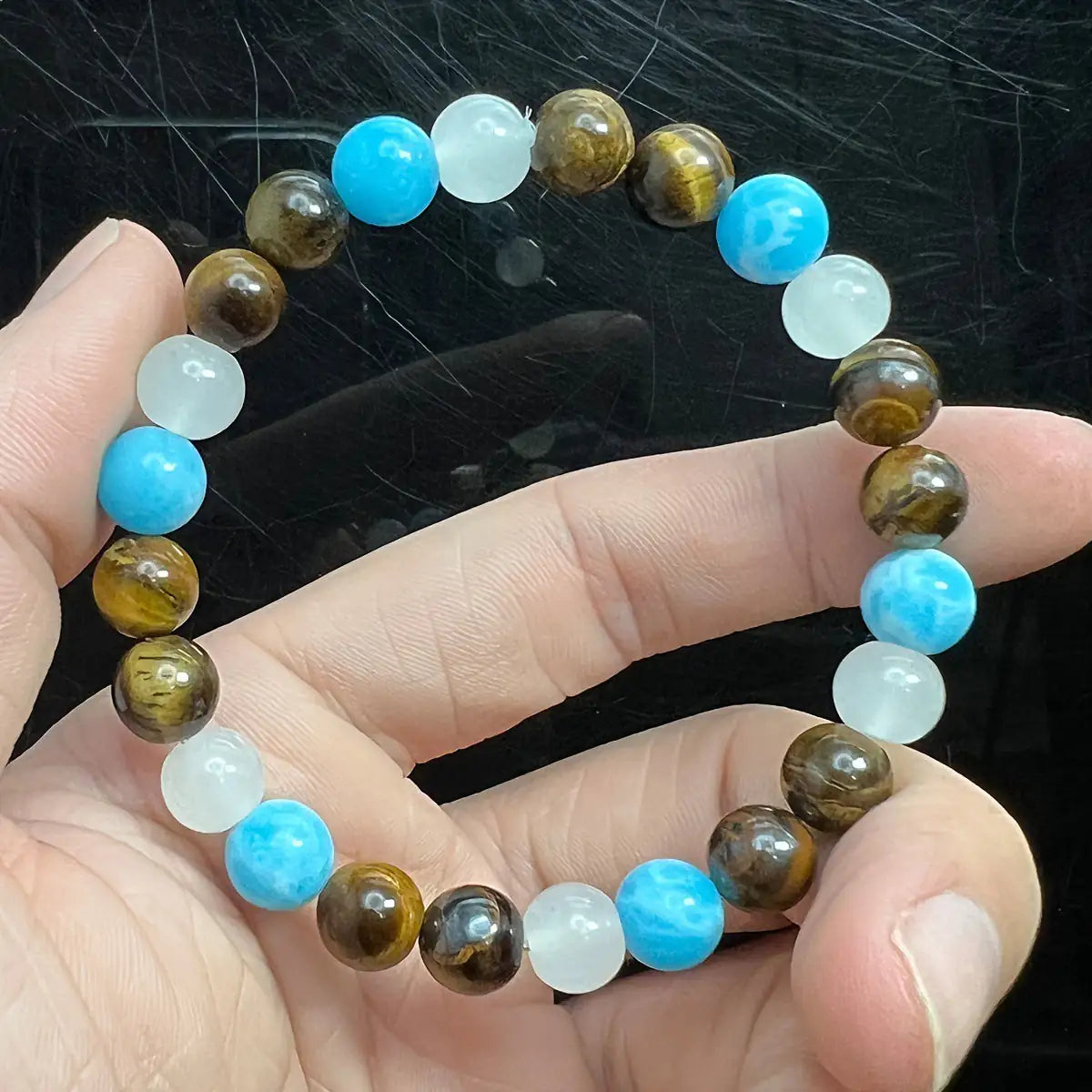 Versatile Tiger Eye Stone Men's Beaded Bracelet